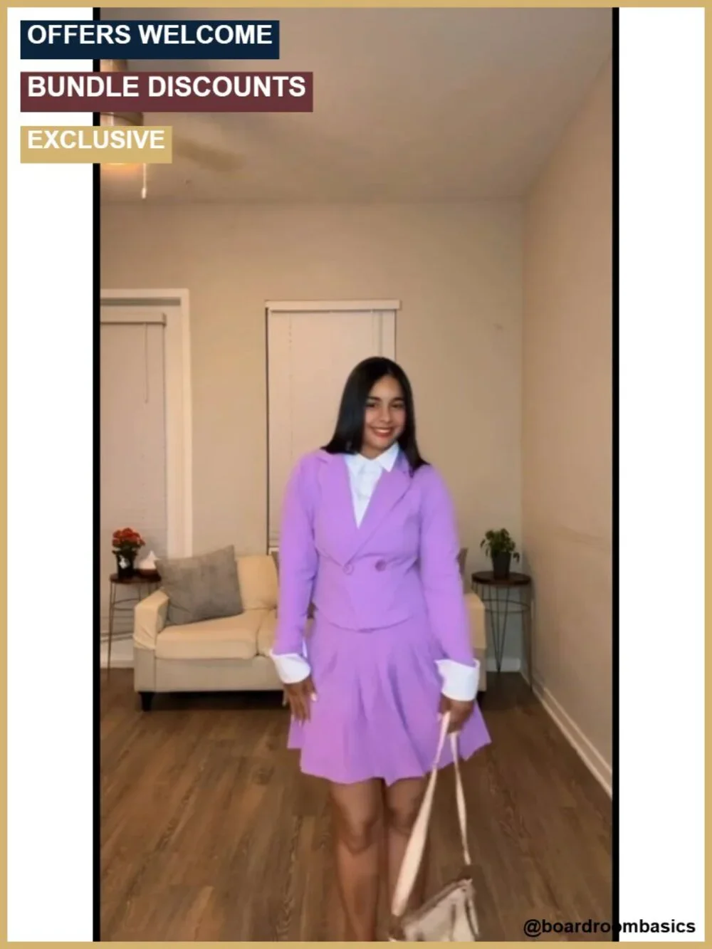 2 Piece Skirt Suit Set Long Sleeve Blazer Pleated Mini Skirt